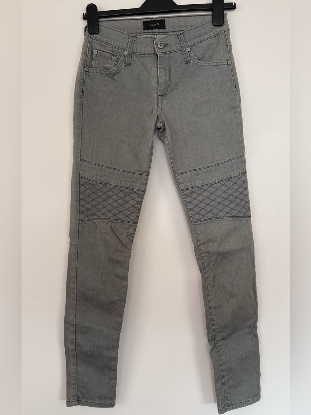 James Jeans Jagger Grey Moto Skinny Jeans 28